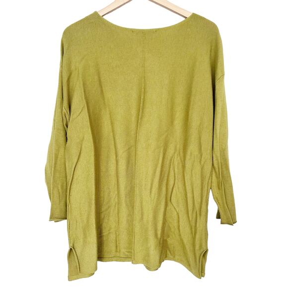 Context Lord & Taylor Cashmere Blend Green Sweater Sz 1X - Picture 4 of 5